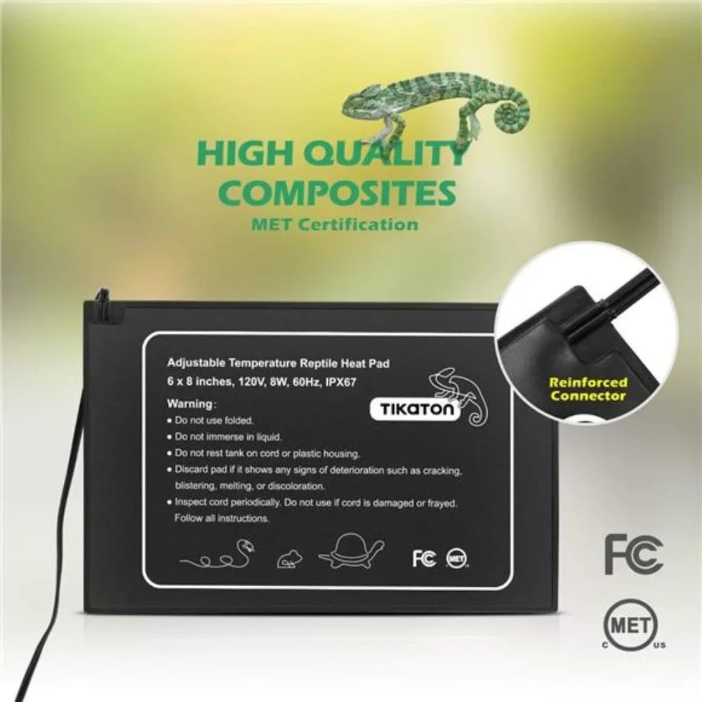 Reptile Heat Pad -Adjustable Temperature Under Tank Heater for 10-20gal/30-40gal